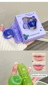 Hydrating Fruit Lip Mask and Oil Set for Soft Lips