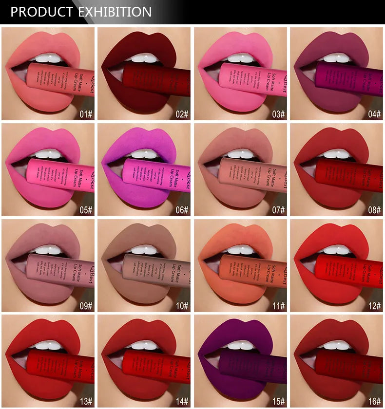 Long-Lasting Waterproof Velvet Matte Liquid Lipstick - 8