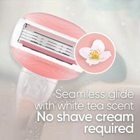 Smooth Glide Women’s Shaving Razor with Moisturizing Gel Bars
