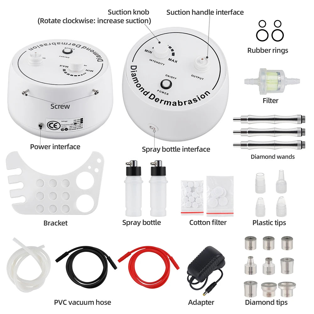 3-in-1 Professional Diamond Microdermabrasion Facial Machine - 10