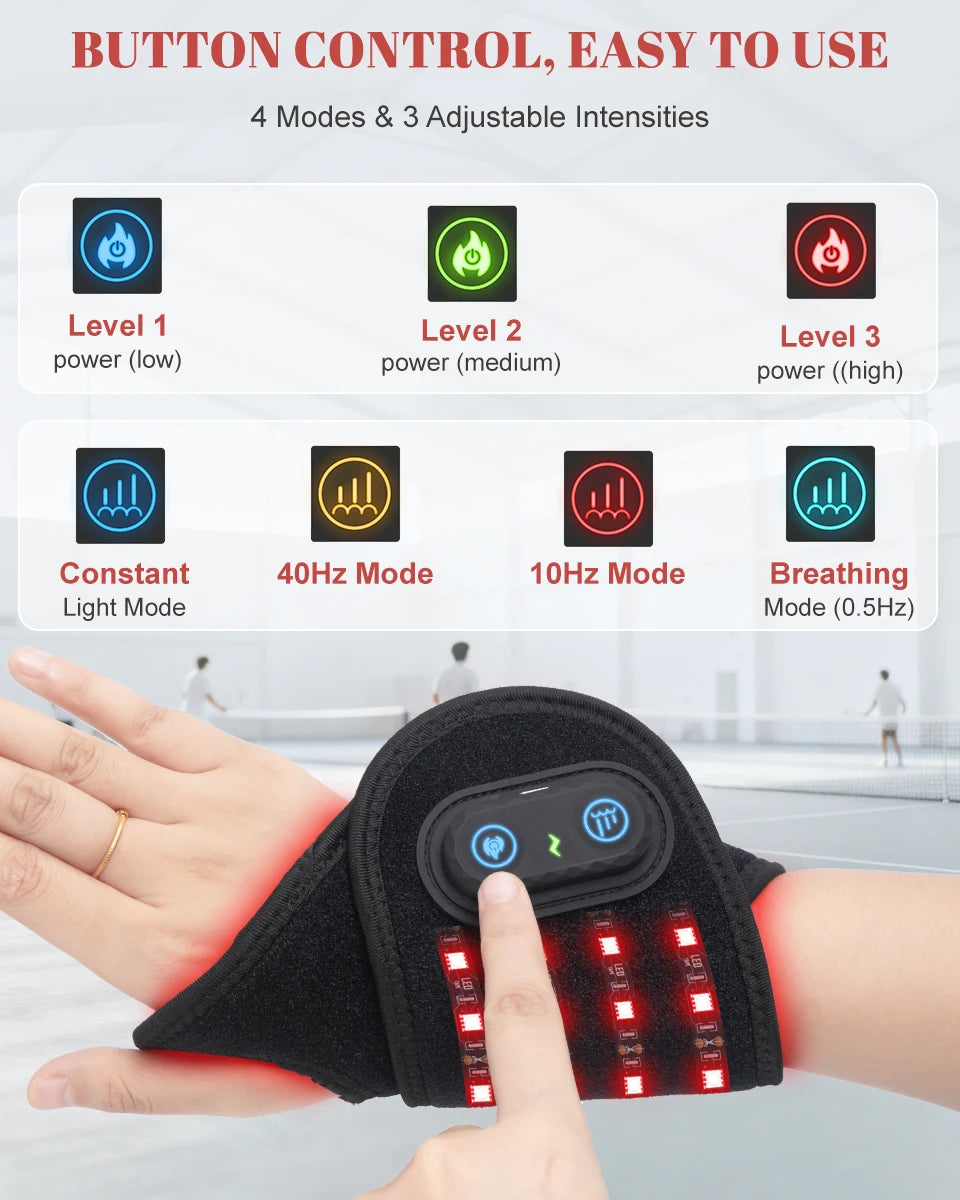 Red Light Therapy Wrap for Wrist and Ankle Pain Relief - 9