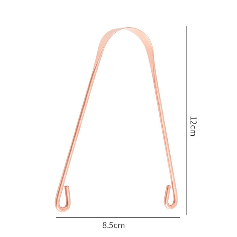 Copper U-Shaped Tongue Scraper for Fresh Breath - 5