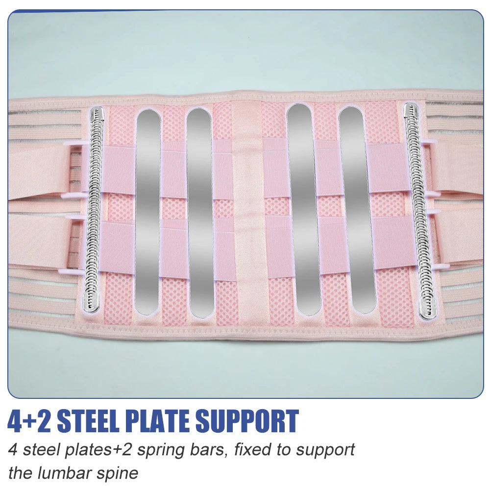 Adjustable Lumbar Support Back Brace for Pain Relief - 18