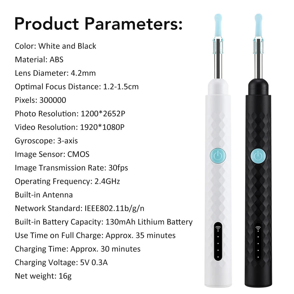 HD Visual Earwax Removal Tool with Camera - 10