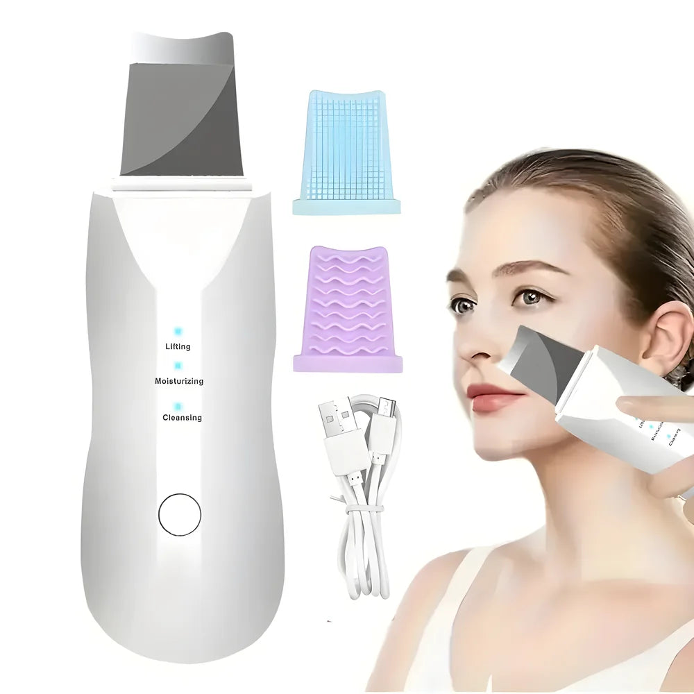 Ultrasonic Facial Skin Scrubber and Pore Cleaner - 1