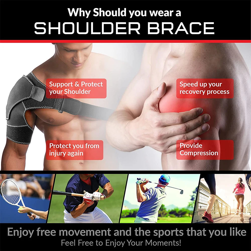 Adjustable Shoulder Support Brace for Pain Relief - 10
