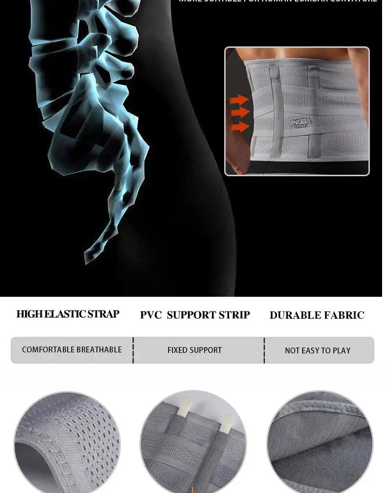 Adjustable Lumbar Support Belt for Back Pain and Fitness - 10
