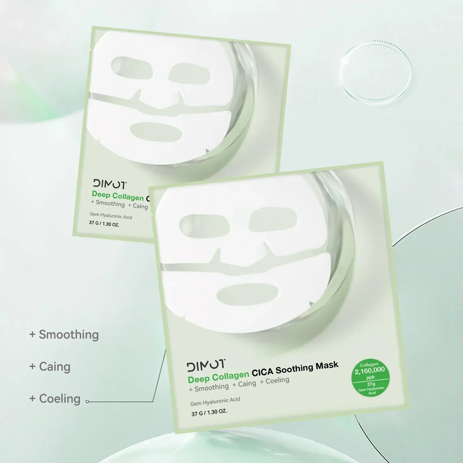 Collagen CICA Soothing Facial Mask for Deep Hydration - 4