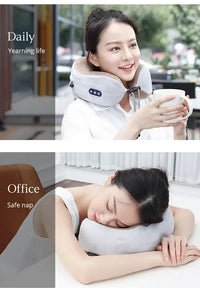 Portable Heated U-Shaped Neck Massage Pillow