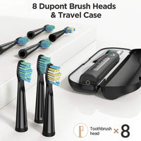 Sonic Electric Toothbrush with 5 Cleaning Modes and Travel Case