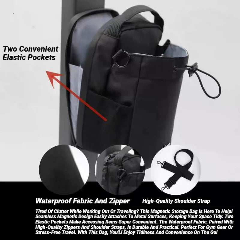 Magnetic Gym Bag for Water Bottle and Phone - 16
