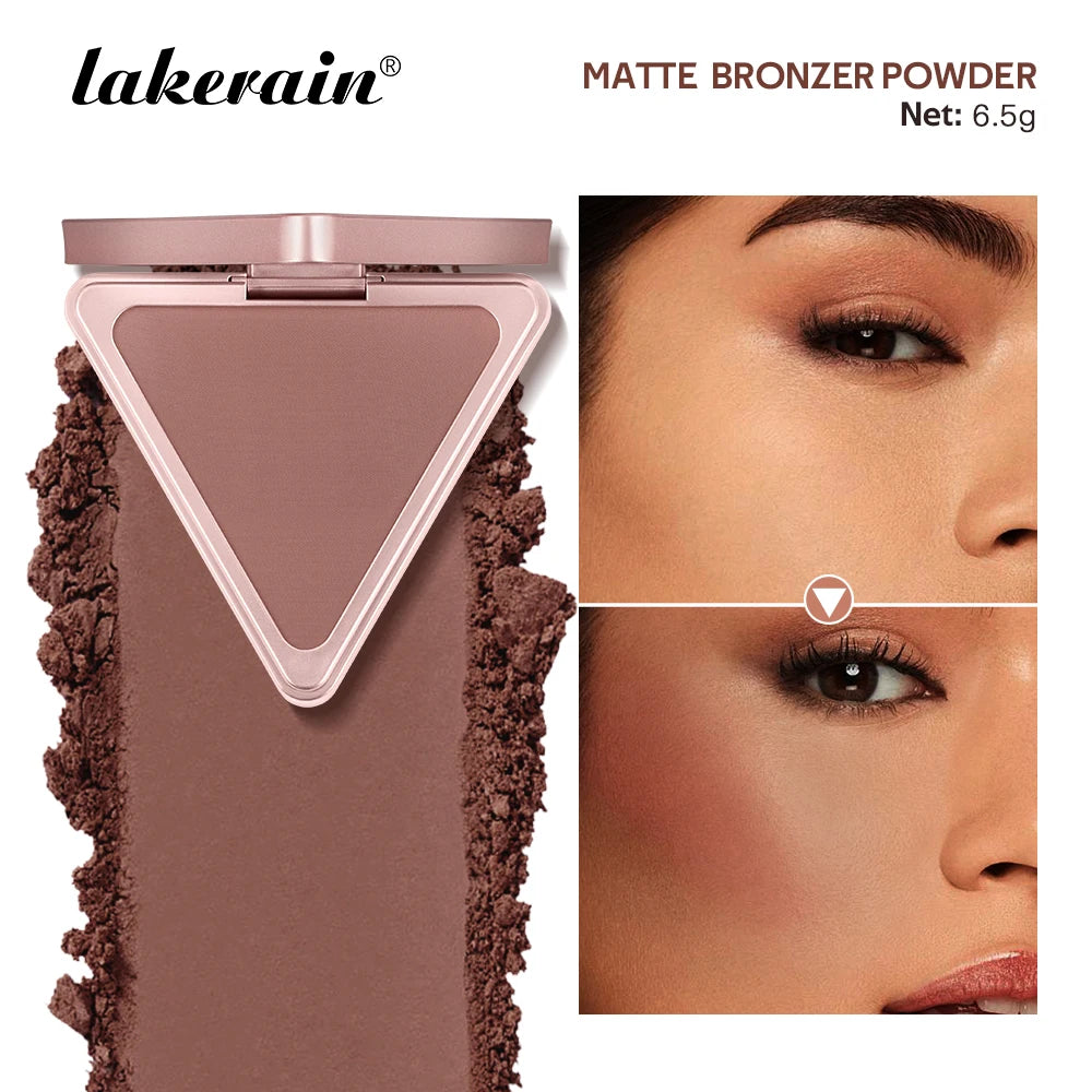 Matte Bronzer Powder for Face Contouring and Shading