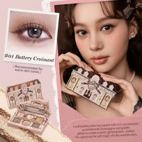 6-Color Embossed Eyeshadow Palette for All-Day Wear