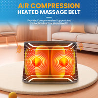 Heated Lumbar Air Compression Massage Belt for Back Pain Relief