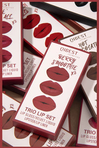 3-Piece Waterproof Matte Lipstick and Lip Liner Set