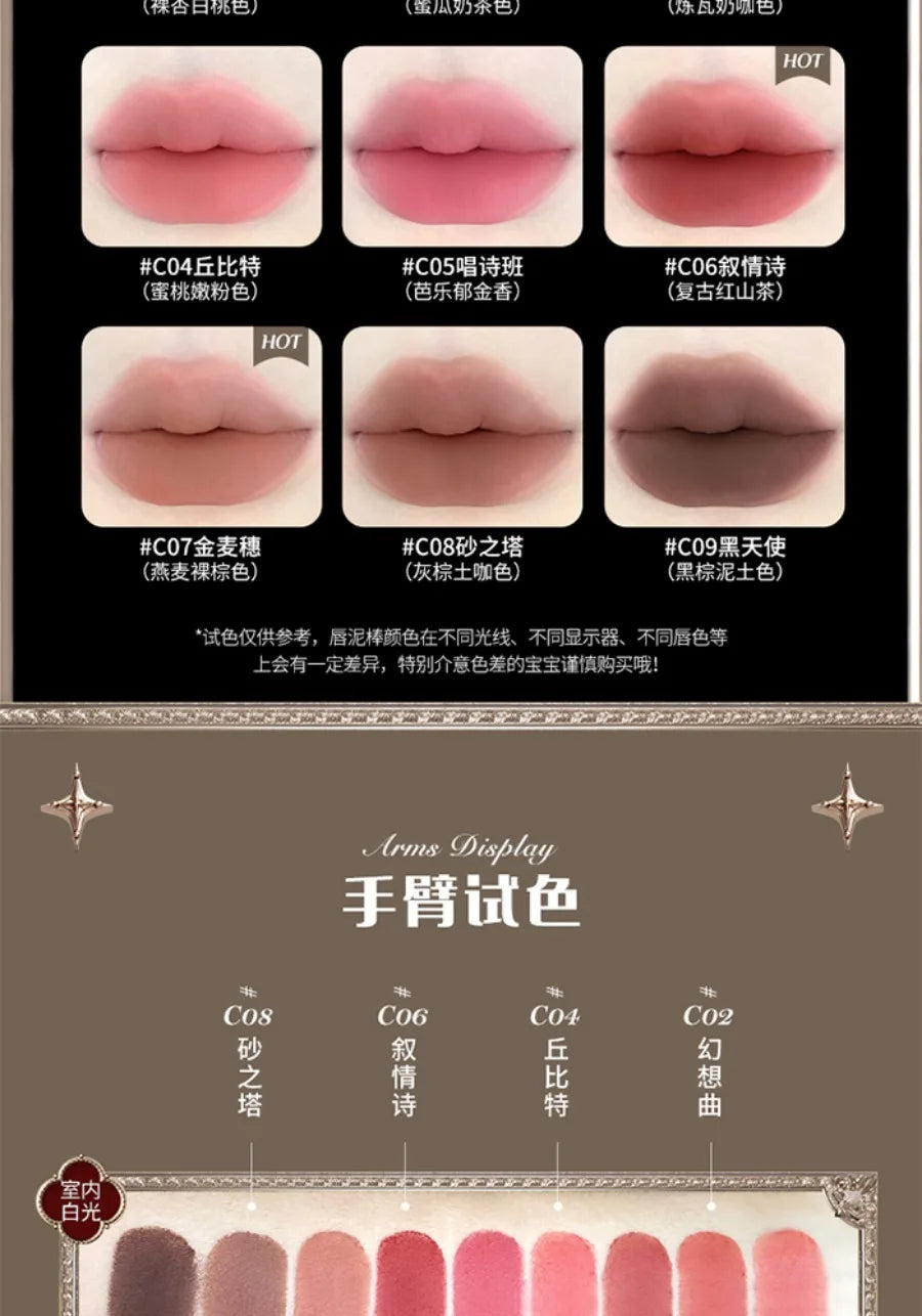 Velvet Matte Long-Lasting Waterproof Lipstick - 12