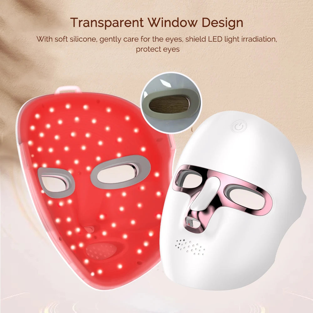 7-Color Photon LED Face and Neck Rejuvenation Mask - 27