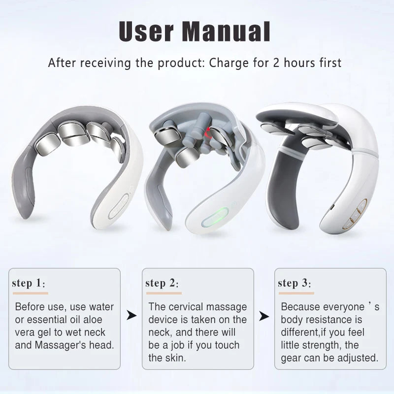 Smart Electric Neck Massager with Pulse and Heat - 14