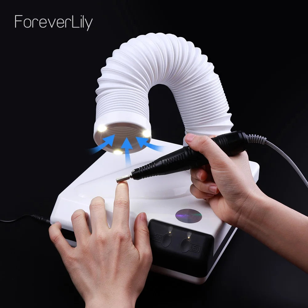 Professional 2-in-1 Nail Dust Collector with LED Lighting - 10