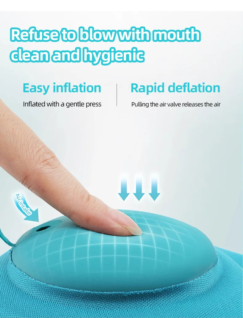 Inflatable Travel Pillow for Neck, Back, and Leg Support - 10