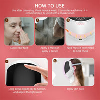 7-Color LED Light Therapy Facial and Neck Mask