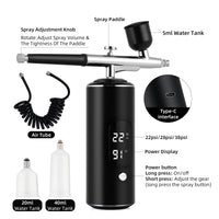 Portable Cordless Airbrush Kit for Makeup, Art, and Crafts