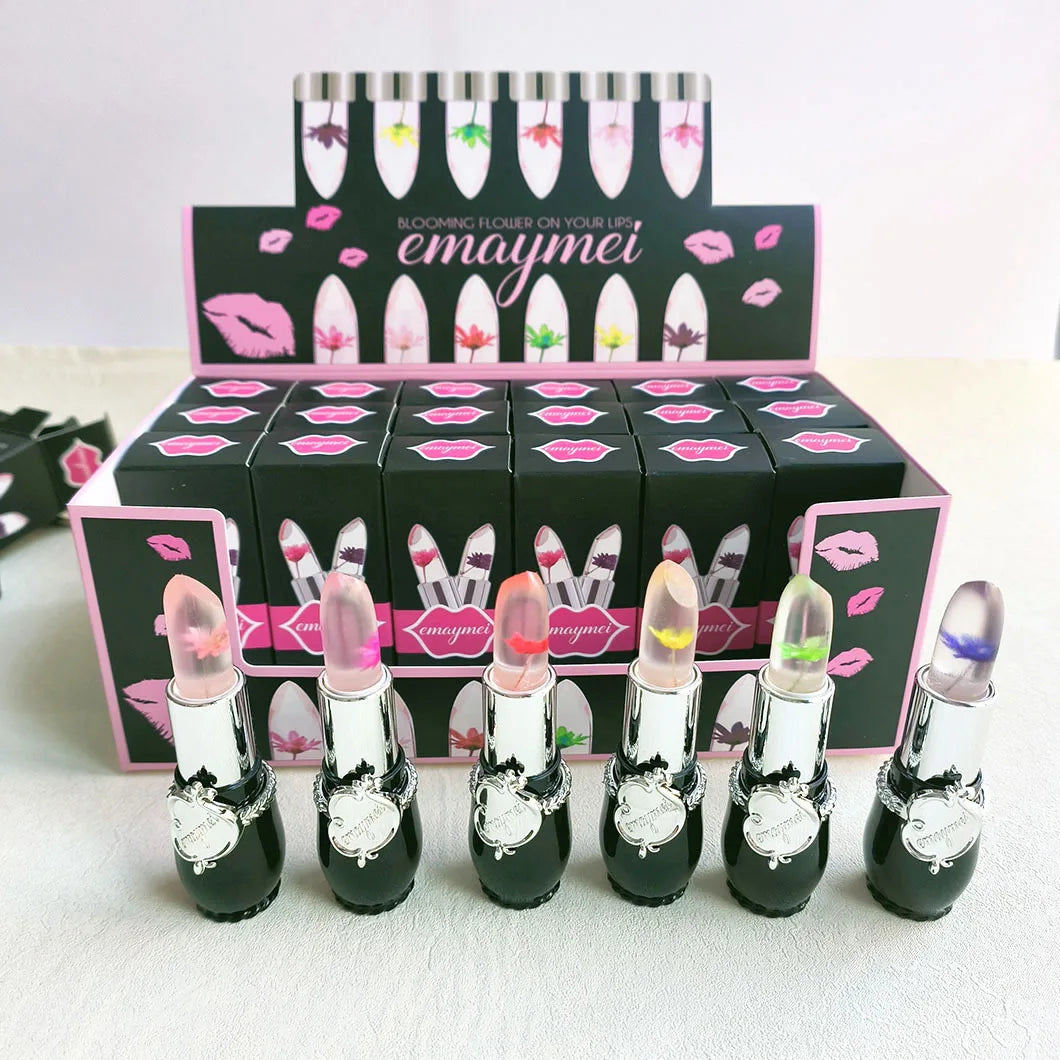 24-Piece Color-Changing Flower Jelly Lipstick Set - 14