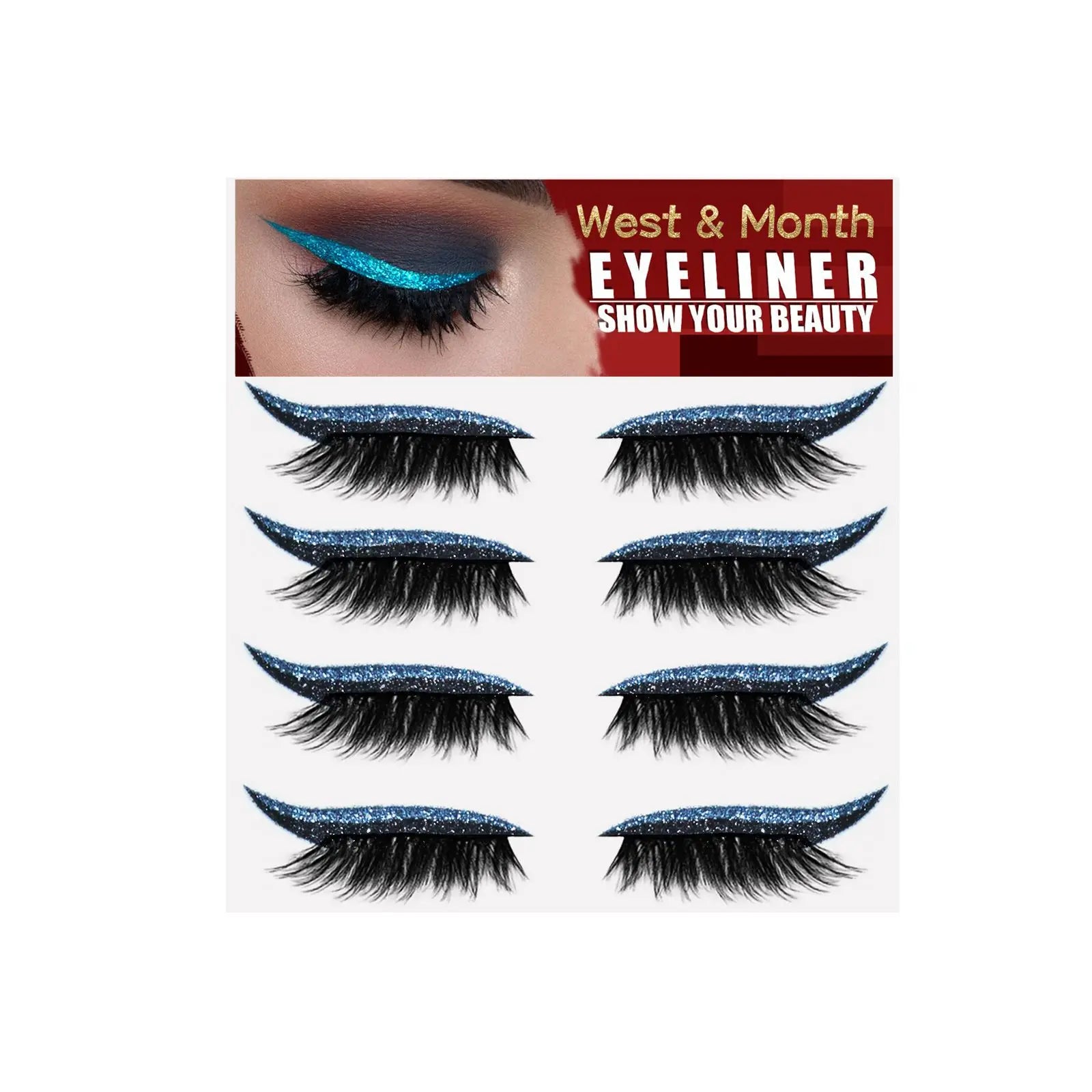 Reusable Self-Adhesive Eyeliner and Eyelash Stickers - 13