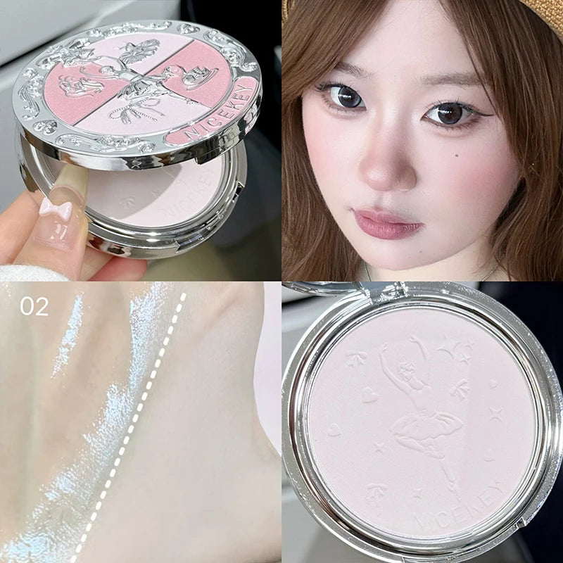 Matte Three-Color Pressed Setting Powder for Oil Control - 28