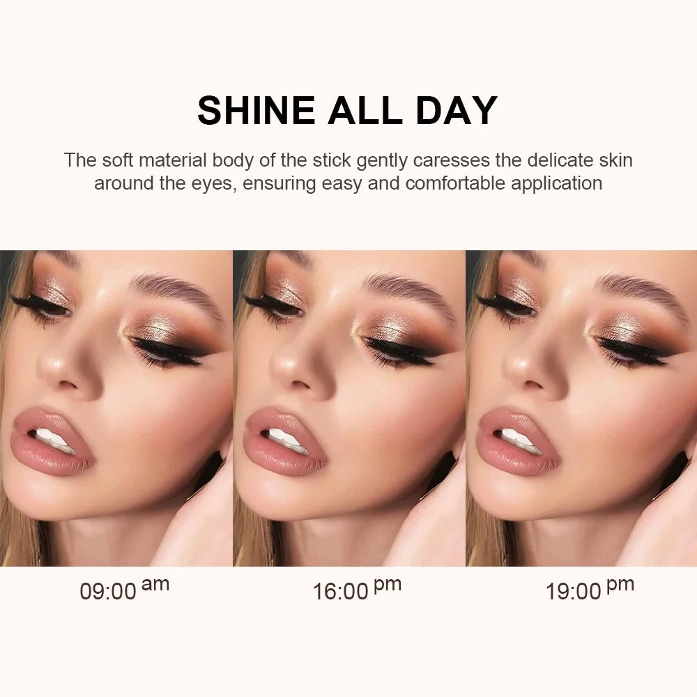 Waterproof Shimmer Eyeshadow Stick for Instant Eye Brightening - 2
