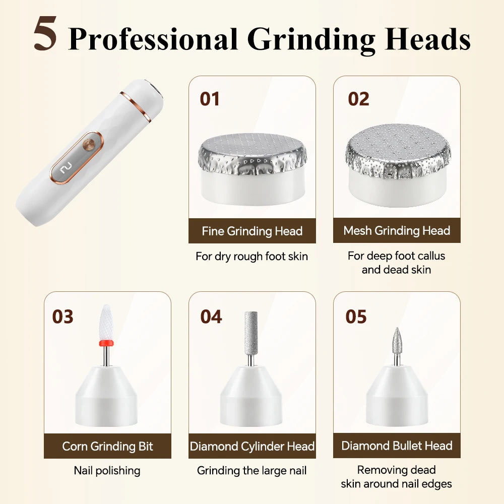 2-in-1 Electric Callus Remover and Nail Polishing Kit - 3