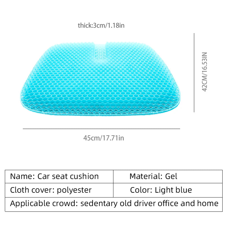 Breathable Honeycomb Gel Seat Cushion for Pain Relief - 6