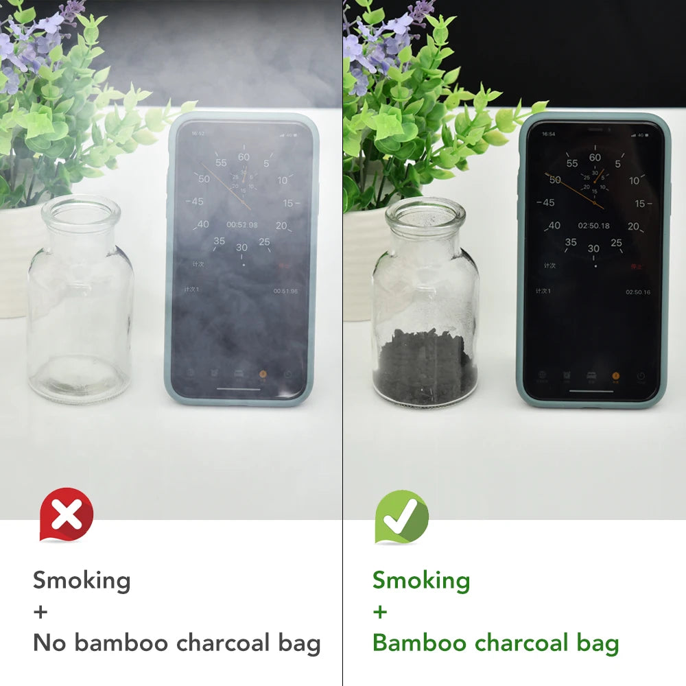 Natural Bamboo Charcoal Odor Absorber Bags (10 Pack) - 10