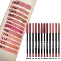 12-Piece Waterproof Matte Lip Liner Pencil Set