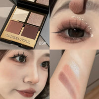 4-Color Versatile Eyeshadow Palette for Daily Makeup