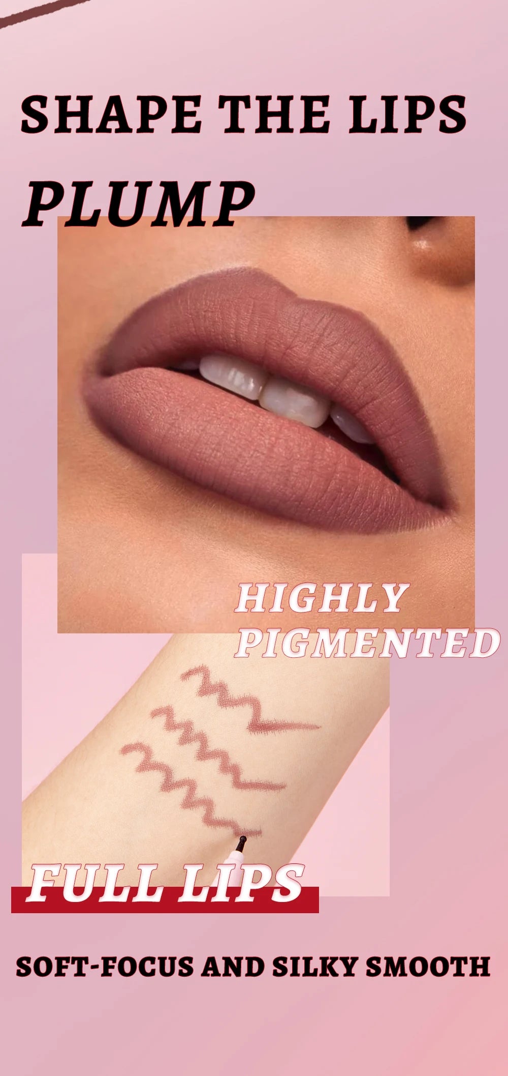 Waterproof Matte Liquid Lip Liner Pencil - 10
