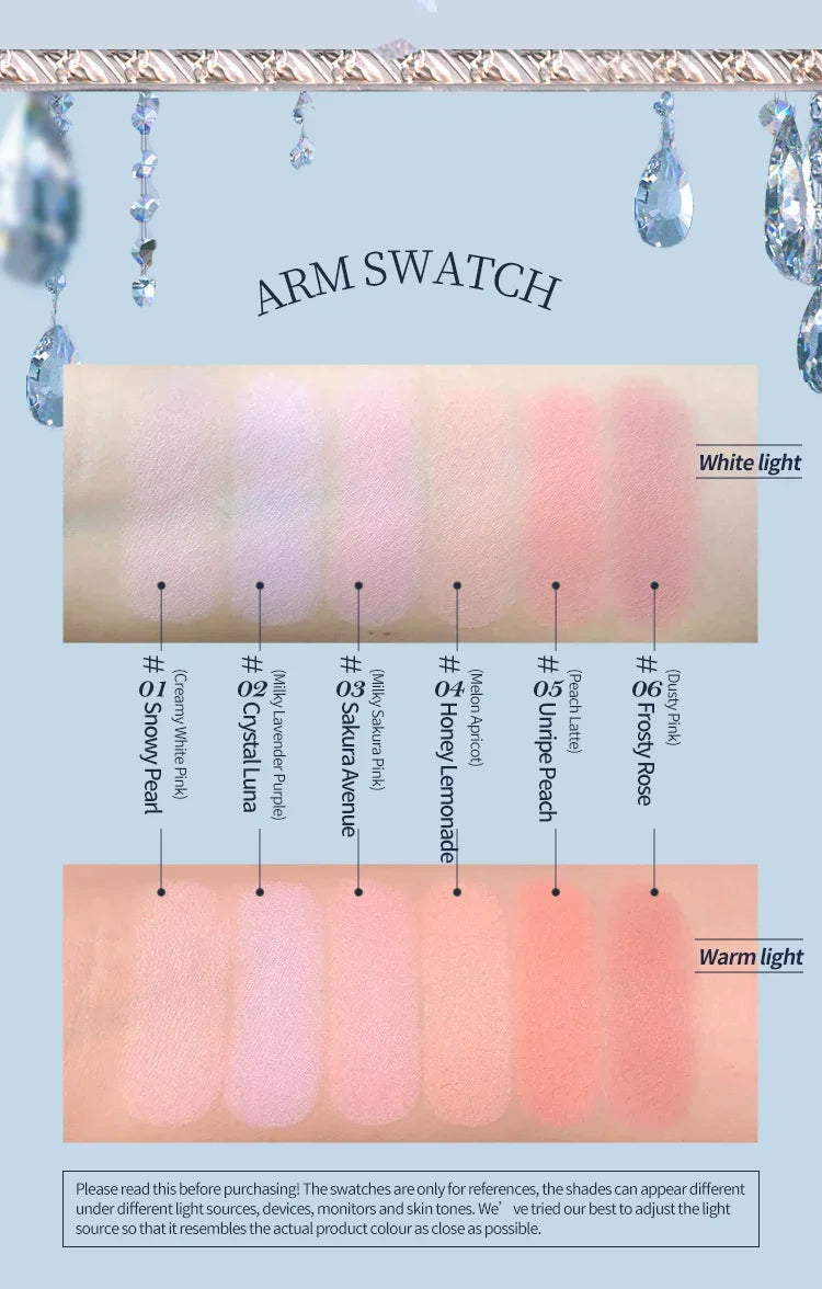 Embossed Long-Lasting Natural Matte Cheek Blush - 12