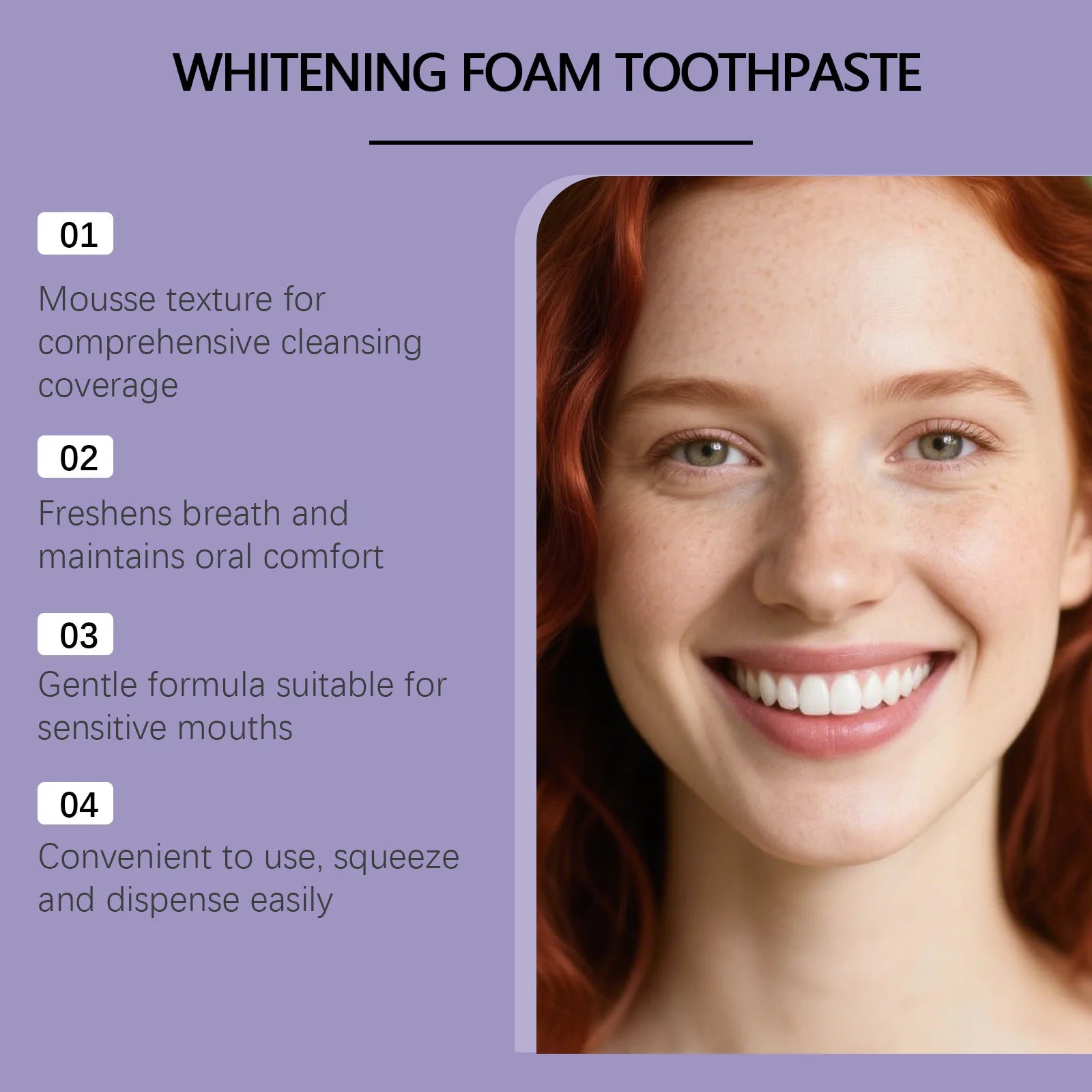 Purple Teeth Whitening Mousse Foam for Deep Stain Removal - 6