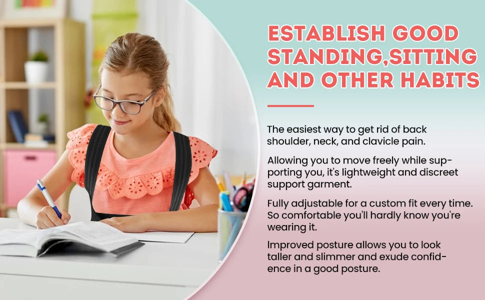 Adjustable Posture Corrector Brace for Kids and Teens - 15