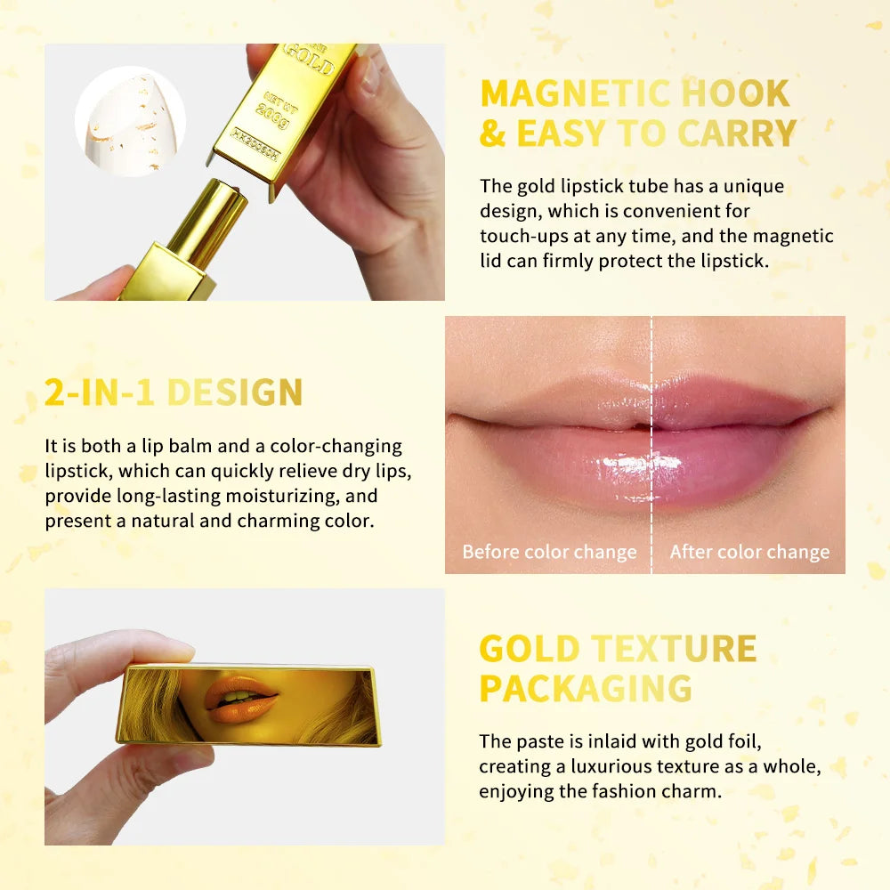 24K Gold Color Changing Moisturizing Lip Balm - 5