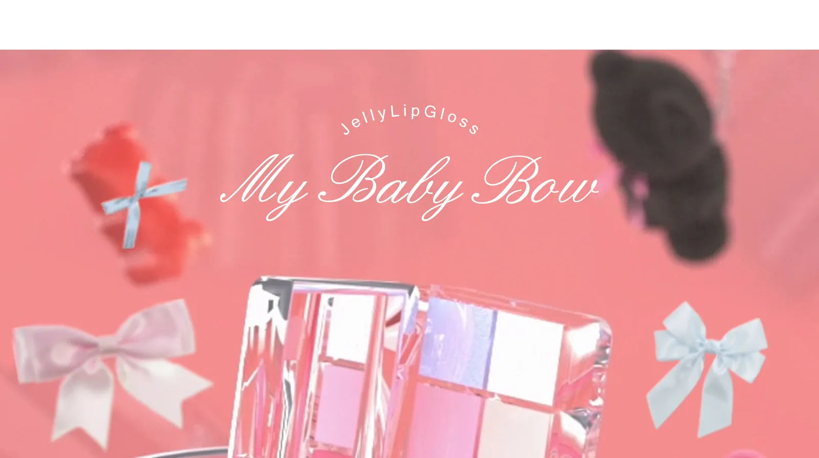 10-Color Jelly Lip Gloss Palette with Bow Design - 17