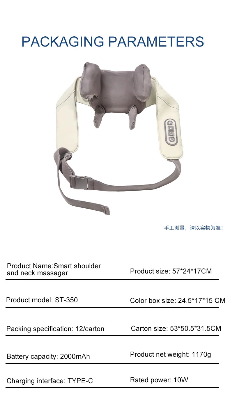 Wireless 6D Neck and Shoulder Deep Tissue Massager - 19