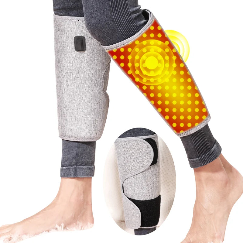 Red Light Therapy Calf Massager with Heat and Vibration