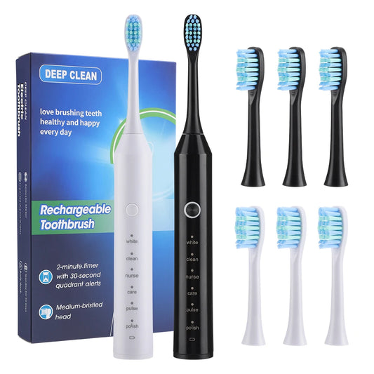 Rechargeable Sonic Electric Toothbrush with 6 Modes