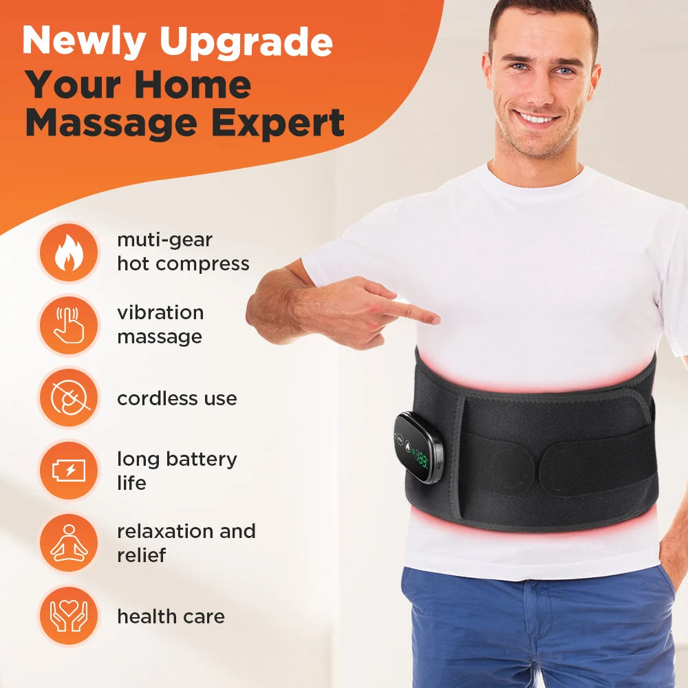 Heated Lumbar Massage Belt for Back Pain Relief - 22