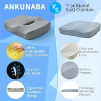 Ergonomic Memory Foam Seat Cushion for Office and Car