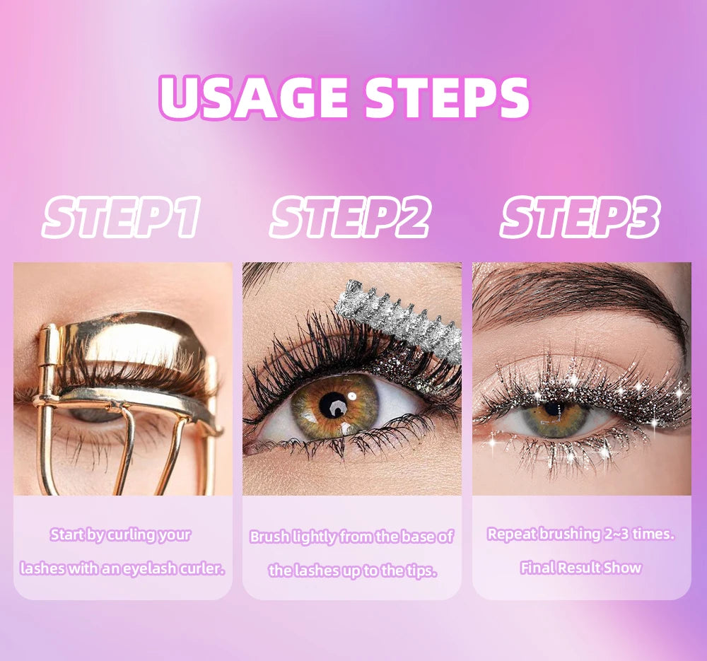 Diamond Glitter Mascara for Volumizing and Curling Lashes - 17