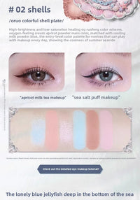 6-Color Shell Pearl Eyeshadow Palette for Long-Lasting Makeup