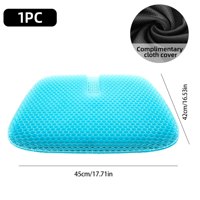 Breathable Honeycomb Gel Seat Cushion for Pain Relief - 19