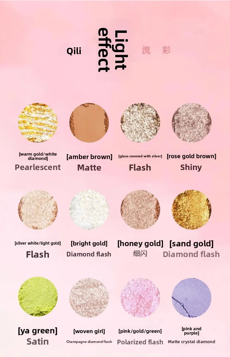 16-Color Highly Pigmented Matte and Shimmer Eyeshadow Palette - 12